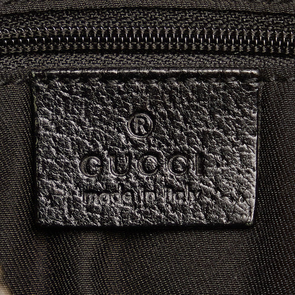 グッチ GGキャンバス ハンドバッグ 115002 ブラック キャンバス レザー レディース GUCCI 【中古】