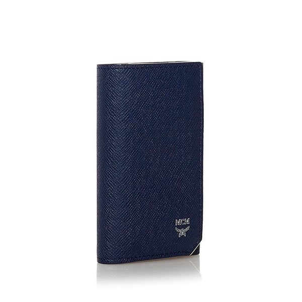 エム シー エム キーケース ネイビー レッド ブラック ベージュ レザー メンズ MCM 【中古】