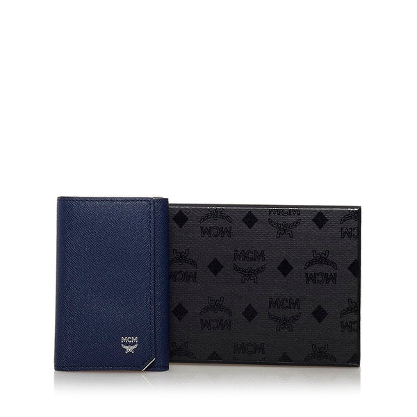 エム シー エム キーケース ネイビー レッド ブラック ベージュ レザー メンズ MCM 【中古】