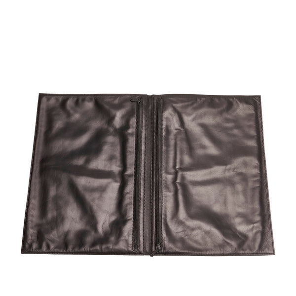 ロエベ アナグラム クラッチバッグ ブラック レザー メンズ LOEWE 【中古】
