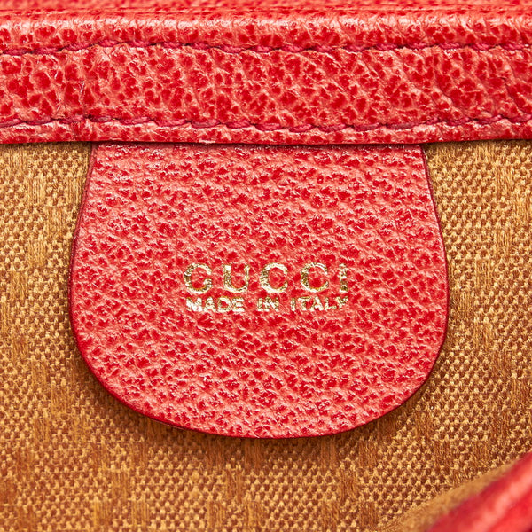 グッチ オールドグッチ サドルバッグ 斜め掛け ミニ ショルダーバッグ 007 113 レッド スウェード レザー レディース GUCCI 【中古】