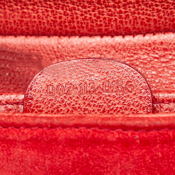 グッチ オールドグッチ サドルバッグ 斜め掛け ミニ ショルダーバッグ 007 113 レッド スウェード レザー レディース GUCCI 【中古】