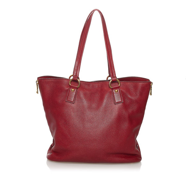 プラダ トートバッグ ショルダーバッグ BR4372 レッド レザー レディース PRADA 【中古】