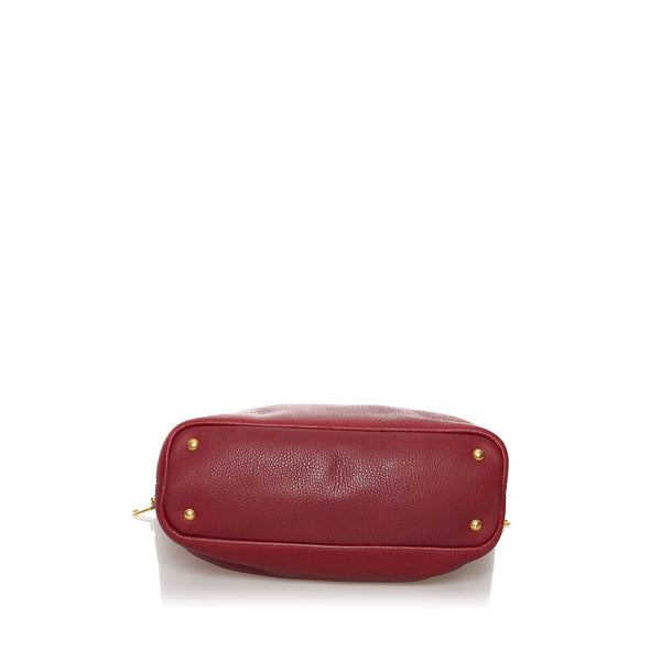 プラダ トートバッグ ショルダーバッグ BR4372 レッド レザー レディース PRADA 【中古】