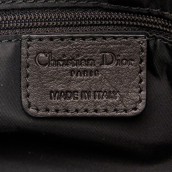 ディオール トロッター ハンドバッグ ブラック キャンバス レザー レディース Dior 【中古】