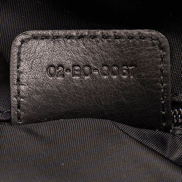 ディオール トロッター ハンドバッグ ブラック キャンバス レザー レディース Dior 【中古】