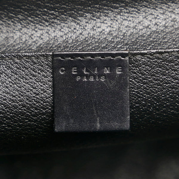 セリーヌ マカダム ポーチ ブラック ブラウン PVC レザー レディース CELINE 【中古】