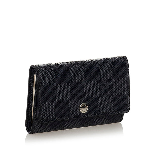 ルイ ヴィトン ダミエ グラフィット ミュルティクレ 6 キーケース N62662 ブラック グレー PVC レザー メンズ LOUIS VUITTON 【中古】