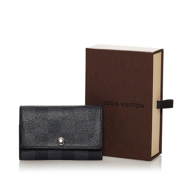 ルイ ヴィトン ダミエ グラフィット ミュルティクレ 6 キーケース N62662 ブラック グレー PVC レザー メンズ LOUIS VUITTON 【中古】