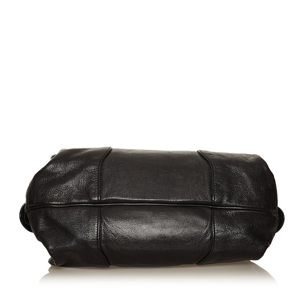 セリーヌ ブラック レザー ハンドバッグ レディース CELINE 【中古】
