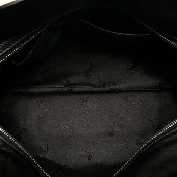 セリーヌ ブラック レザー ハンドバッグ レディース CELINE 【中古】