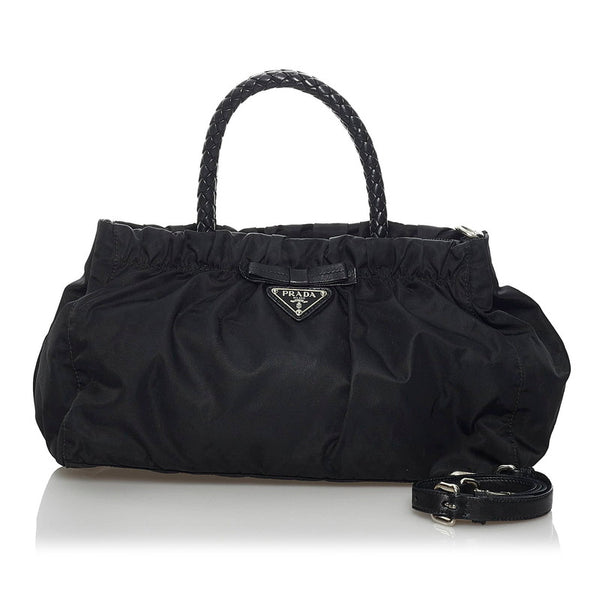 プラダ ハンドバッグ ショルダーバッグ 2WAY ブラック ナイロン レザー レディース PRADA 【中古】