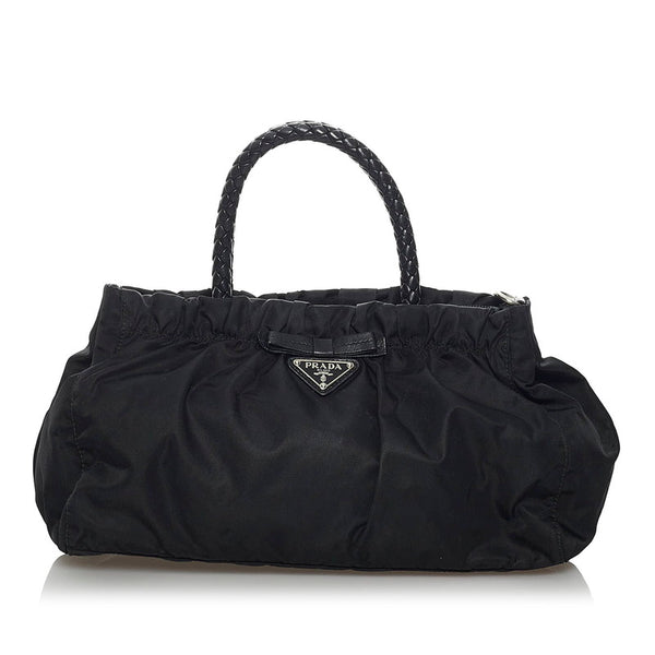 プラダ ハンドバッグ ショルダーバッグ 2WAY ブラック ナイロン レザー レディース PRADA 【中古】