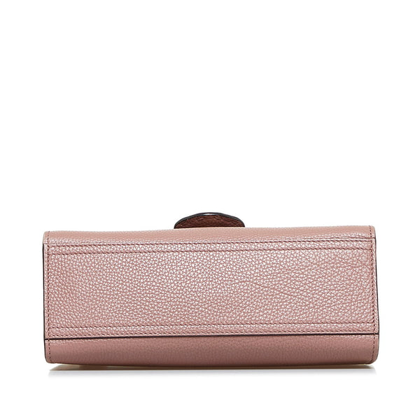 グッチ GGマーモント トップハンドルバッグ ハンドバッグ ショルダーバッグ2WAY 442622 ピンク ベージュ レザー レディース GUCCI 【中古】