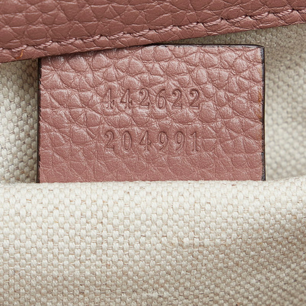 グッチ GGマーモント トップハンドルバッグ ハンドバッグ ショルダーバッグ2WAY 442622 ピンク ベージュ レザー レディース GUCCI 【中古】