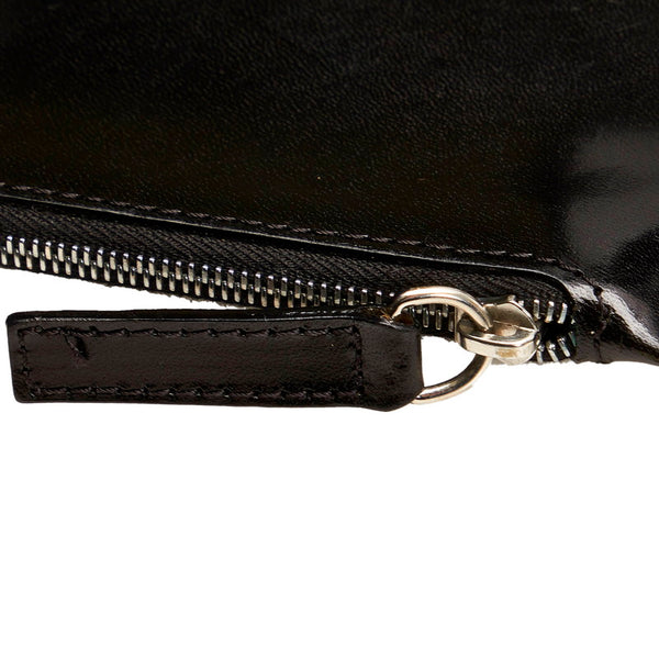 フェンディ ズッカ ハンドバッグ ブラック ナイロン レザー レディース FENDI 【中古】
