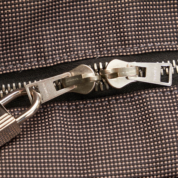 エルメス エールラインアドMM リュック バックパック グレー キャンバス メンズ HERMES 【中古】