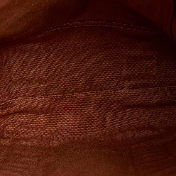 エルメス フールトゥ カバス トートバッグ ブラウン レザー キャンバス メンズ HERMES 【中古】