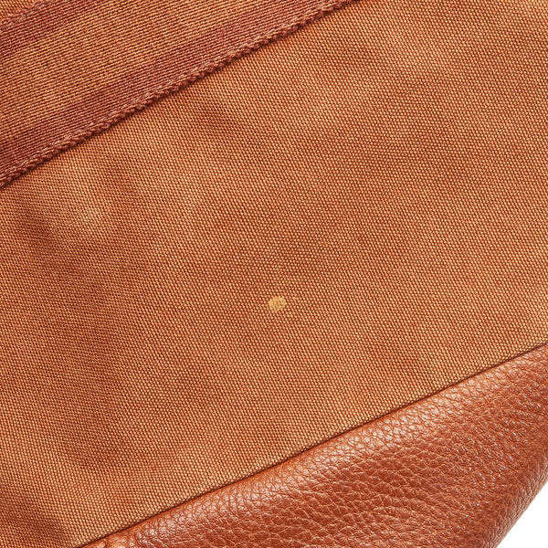 エルメス フールトゥ カバス トートバッグ ブラウン レザー キャンバス メンズ HERMES 【中古】