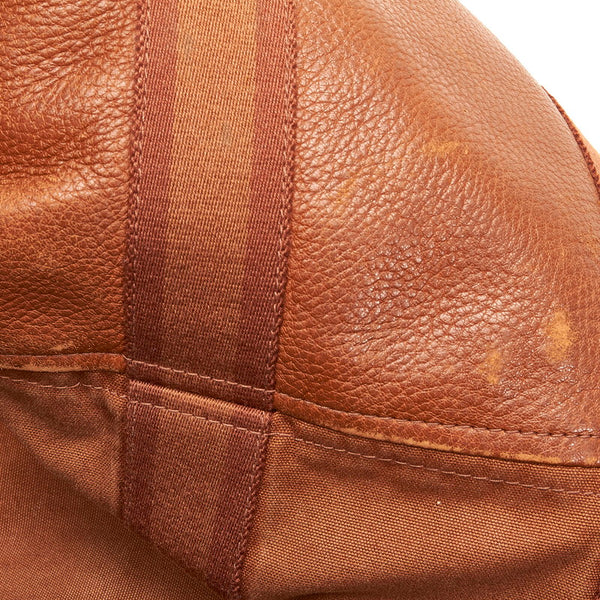 エルメス フールトゥ カバス トートバッグ ブラウン レザー キャンバス メンズ HERMES 【中古】