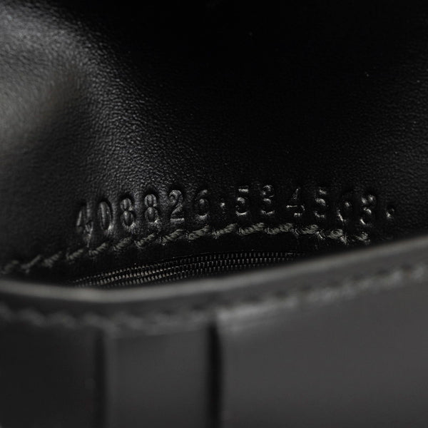 グッチ グッチシマ ニューウェブ 二つ折り財布 408826 ブラック レッド グリーン レザー メンズ GUCCI 【中古】