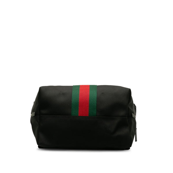 グッチ シェリーライン リュック バックパック 337075 ブラック マルチカラー キャンバス レザー メンズ GUCCI 【中古】