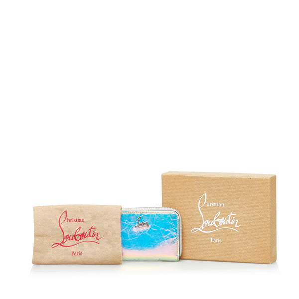 クリスチャンルブタン ルブタンリボン パネトーネ 小銭入れ コインケース 1195246 シルバー オーロラ レザー レディース Christian Louboutin 【中古】