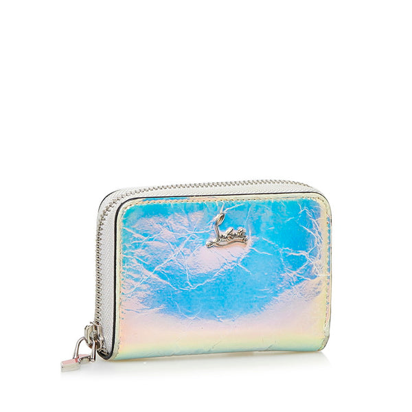 クリスチャンルブタン ルブタンリボン パネトーネ 小銭入れ コインケース 1195246 シルバー オーロラ レザー レディース Christian Louboutin 【中古】