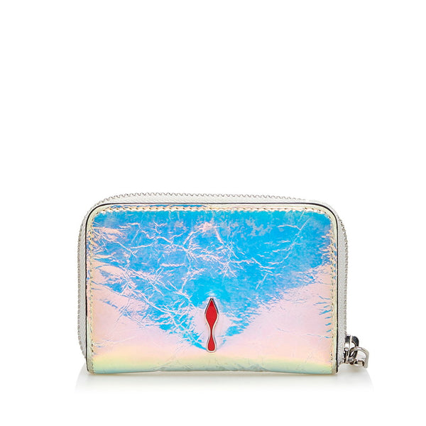 クリスチャンルブタン ルブタンリボン パネトーネ 小銭入れ コインケース 1195246 シルバー オーロラ レザー レディース Christian Louboutin 【中古】
