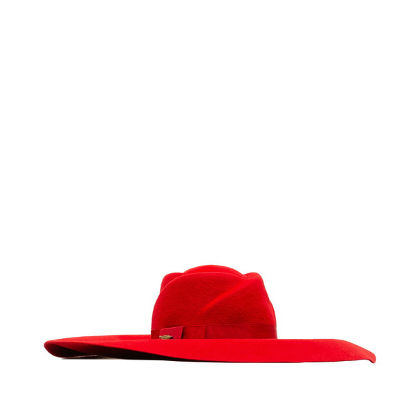 グッチ パンサー 豹 アニマル リボン 中折れハット 444015 レッド ウール レディース GUCCI 【中古】