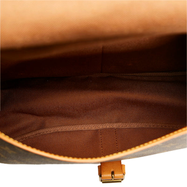 ルイ ヴィトン モノグラム ソミュール35 斜め掛け ショルダーバッグ M42254 ブラウン PVC レザー レディース LOUIS VUITTON 【中古】