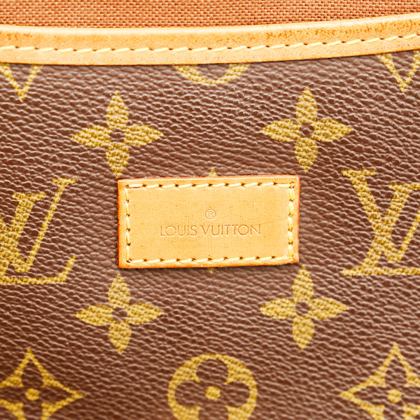 ルイ ヴィトン モノグラム ソミュール35 斜め掛け ショルダーバッグ M42254 ブラウン PVC レザー レディース LOUIS VUITTON 【中古】