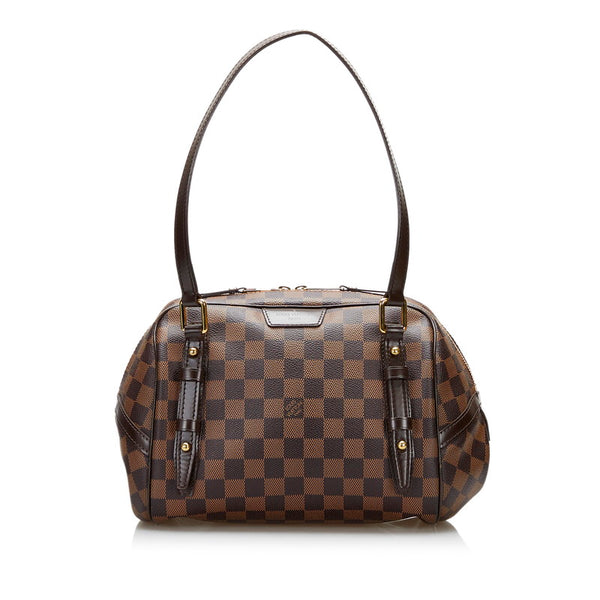 ルイ ヴィトン ダミエ リヴィントンGM ハンドバッグ ショルダーバッグ N41158 ブラウン PVC レザー レディース LOUIS VUITTON 【中古】