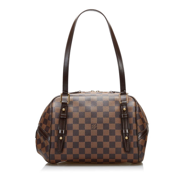 ルイ ヴィトン ダミエ リヴィントンGM ハンドバッグ ショルダーバッグ N41158 ブラウン PVC レザー レディース LOUIS VUITTON 【中古】