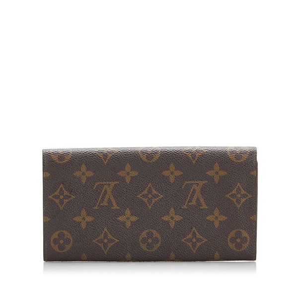 ルイ ヴィトン モノグラム ポシェット ポルトモネクレディ 長財布 M61723 ブラウン PVC レザー レディース LOUIS VUITTON 【中古】