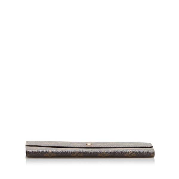 ルイ ヴィトン モノグラム ポシェット ポルトモネクレディ 長財布 M61723 ブラウン PVC レザー レディース LOUIS VUITTON 【中古】