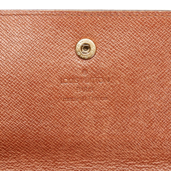 ルイ ヴィトン モノグラム ポシェット ポルトモネクレディ 長財布 M61723 ブラウン PVC レザー レディース LOUIS VUITTON 【中古】