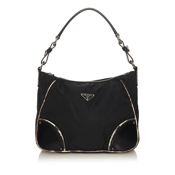 プラダ ワンショルダーバッグ ブラック ナイロン レディース PRADA 【中古】