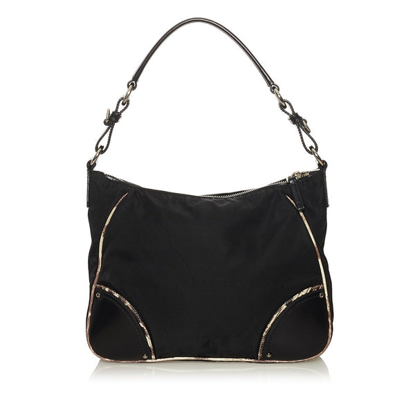 プラダ ワンショルダーバッグ ブラック ナイロン レディース PRADA 【中古】
