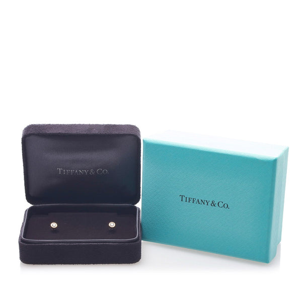 ティファニー バイザヤード ダイヤモンド ピアス K18PG ピンクゴールド レディース TIFFANY&Co. 【中古】