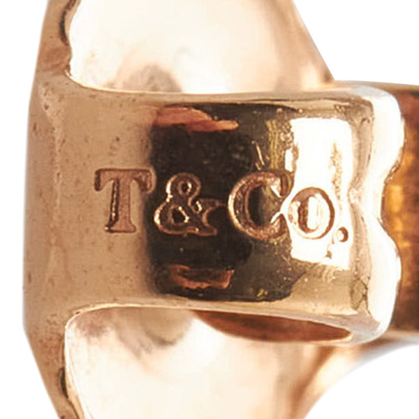 ティファニー バイザヤード ダイヤモンド ピアス K18PG ピンクゴールド レディース TIFFANY&Co. 【中古】