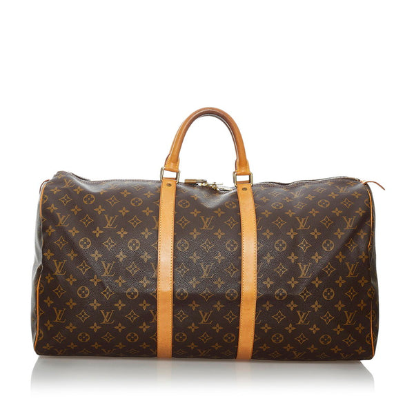 ルイ ヴィトン モノグラム キーポル55 M41424 ブラウン PVC レザー ボストンバッグ レディース LOUIS VUITTON 【中古】