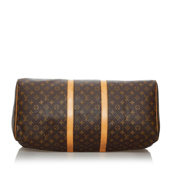 ルイ ヴィトン モノグラム キーポル55 M41424 ブラウン PVC レザー ボストンバッグ レディース LOUIS VUITTON 【中古】