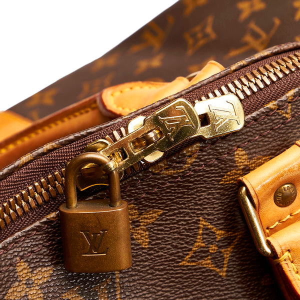 ルイ ヴィトン モノグラム キーポル55 M41424 ブラウン PVC レザー ボストンバッグ レディース LOUIS VUITTON 【中古】