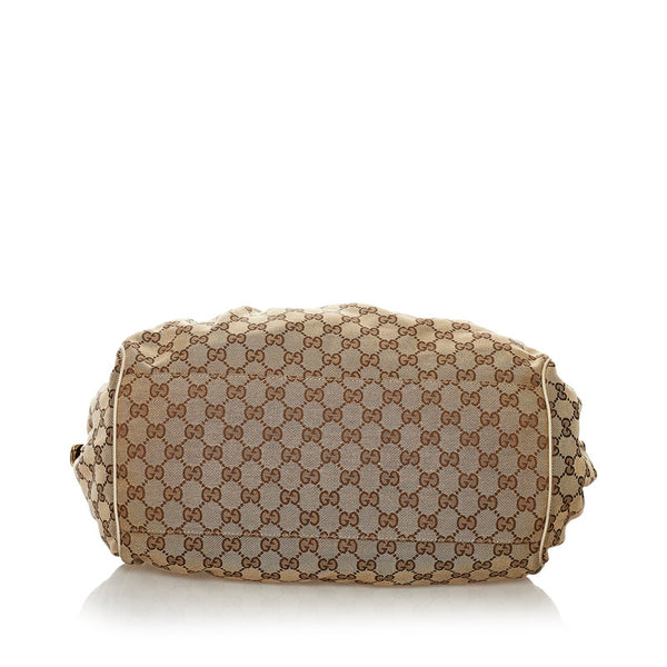 グッチ GGキャンバス ハンドバッグ ショルダーバッグ 2WAY 223974 ベージュ レザー キャンバス レディース GUCCI 【中古】