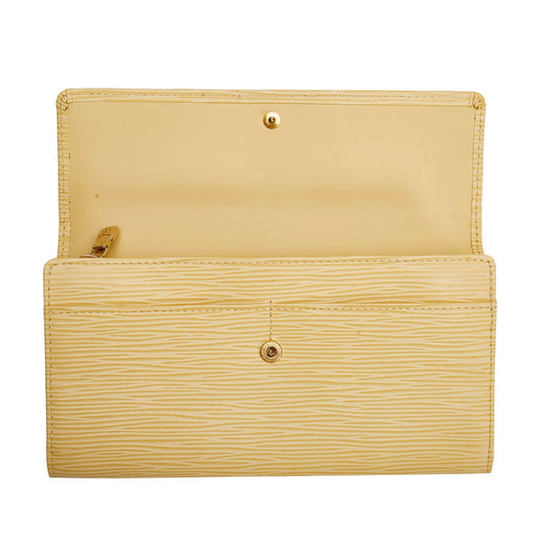ルイ ヴィトン エピ ポシェット ポルト モネ クレディ 長財布 M6357A ヴァニーユ ベージュ レザー レディース LOUIS VUITTON 【中古】