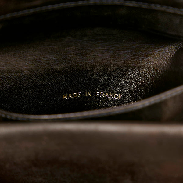 シャネル ココマーク ブラック ラムスキン 二つ折り財布 レディース CHANEL 【中古】