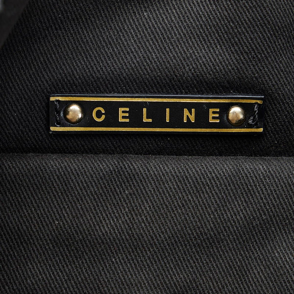 セリーヌ Cロゴ ビタースウィート ハンドバッグ ショルダーバッグ ブラウン ブラック キャンバス レザー レディース CELINE 【中古】