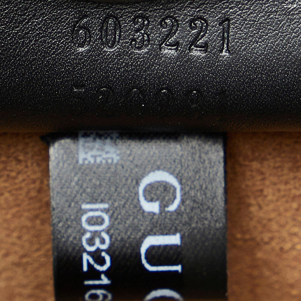 グッチ GGスモールバンブー パドロック ゴールド金具 ハンドバッグ ショルダーバッグ 2WAY 603221 ベージュ ブラック PVC レザー レディース GUCCI 【中古】