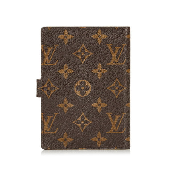 ルイ ヴィトン モノグラム アジェンダPM 手帳カバー システム手帳 ミニ6穴 R20028 ブラウン PVC レディース LOUIS VUITTON 【中古】